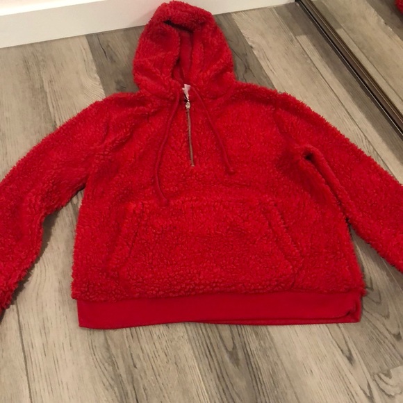 Jackets & Blazers - Red Sherpa coat